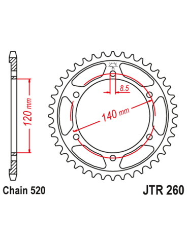 Звезда ведомая JTR260.38