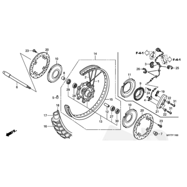 HONDA DUST SEAL (30X56X7.5) пыльник ступицы заднего колеса  CRF1000 / перед XL700 ( 91252MAS003) - миниатюра 1