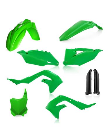 Комплект пластика Kawasaki KX250F (2021 2024), KX450F (2019 2023), Зеленый Черный