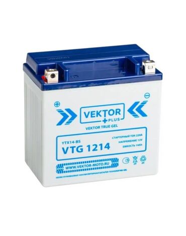 АКБ VEKTOR VTG 1214 MX14 4 YTX14H BS, YTX14H, YTX14 BS, YTX14 (150 x 87 x 145) 12Ач (EPS1214)