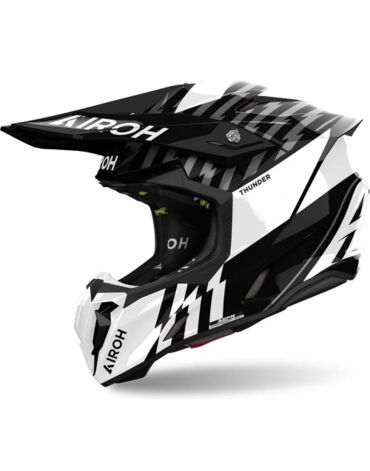 Шлем AIROH Twist 3 THUNDER BLACK WHITE (Глянцевый)