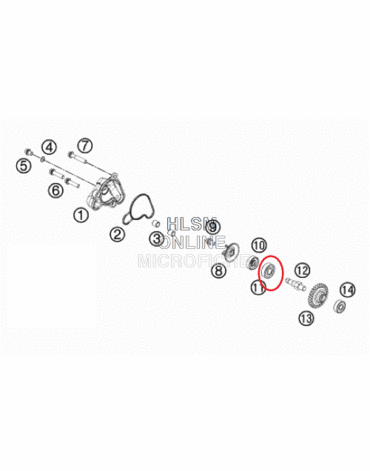 Сальник помпы KTM(c09)/HQ(c14) 8*24*7, original