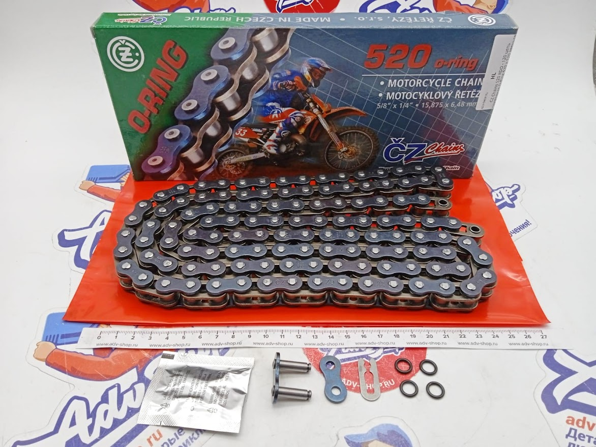 CZ Chains 520 RDO - 120 цепь приводная O Ring 520 x 120 звеньев ( SX SXF EXC EXCF 125 500 / 690 / 701 ) - фото 2