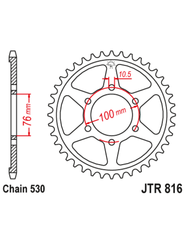 Звезда ведомая JTR816 48