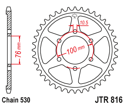 Звезда ведомая JTR816 52