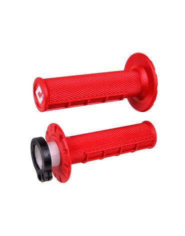 Грипсы ODI MX HALF WAFFLE Red, H36HWR