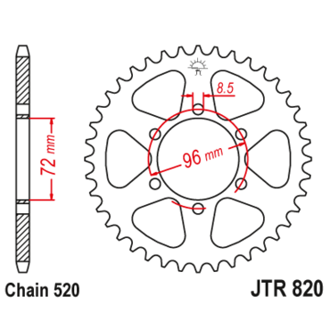 Звезда ведомая JTR820.42 - миниатюра 1