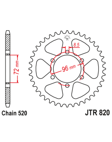 Звезда ведомая JTR820.42