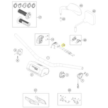 Трос газа KTМ HQ GG 4Т(с22)  original - миниатюра 1