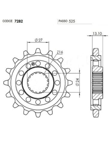 Звезда ведущая Ognibene 7282 Z17 (JTF444.17)
