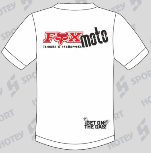 Футболка поло детская FOX MOTO, white (128 7 8Y, Детская Повседневная) - фото 2