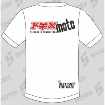 Футболка поло детская FOX MOTO, white (128 7 8Y, Детская Повседневная) - миниатюра 2