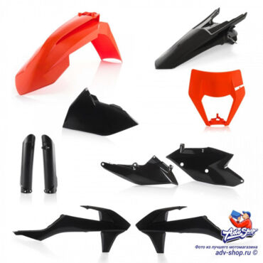 Acerbis КТМ EXC 250 300 17 19 EXC F 250 525 17 19 XC W 150 300 19 Black Orange Комплект пластика оранж / черн // 0022371.313 - миниатюра 1