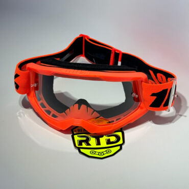 Очки 100% Strata 2 Neon Orange с прозрачной линзой - миниатюра 2