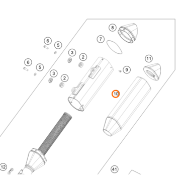 Набивка глушителя KTM OEM 79305078520 450 SX F 2024 - миниатюра 1