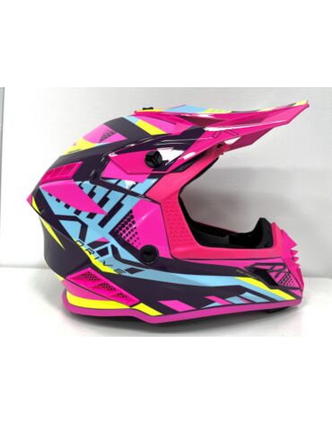 Шлем кроссовый AiM RH855(Fiber Glass) Purple Pink