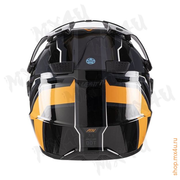 Кроссовый шлем ADV 7.5 Black Orange V26 - фото 2