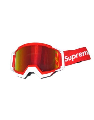 Очки 815 191 оправа красная, линза зеркальная двойная Supreme