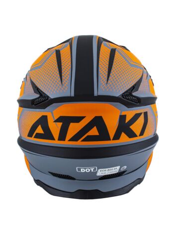 Шлем кроссовый ATAKI JK801A Legacy (оранжевый серый матовый)