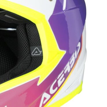 Acerbis Шлем T711 White Purple - миниатюра 1
