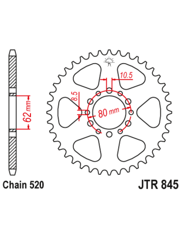 Звезда ведомая JTR845.48