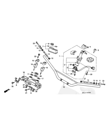 HONDA пружина фиксатор грузика руля XRV750 /XL650 700 ( 53108KR3770 )