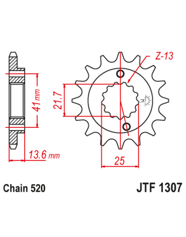 Звезда ведущая JTF1307 14