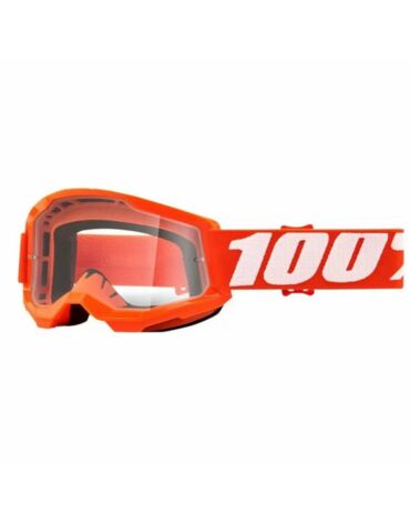 100% Очки подростковые Strata 2 Goggle Orange Clear Lens