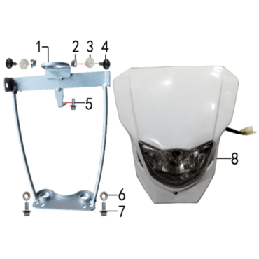 Фара YA LED белая.616.0090 - миниатюра 2