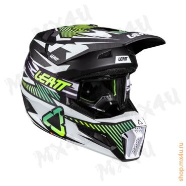 Шлем 3.5 V26 Thermoplastic + 3.5 очки Vizion - Зеленый - миниатюра 2