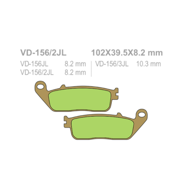 VESRAH VD 156 2JL Тормозные колодки перед XL600 94 96 ( 281NS ) - миниатюра 1
