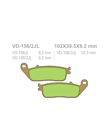 VESRAH VD 156 2JL Тормозные колодки перед XL600 94 96 ( 281NS )