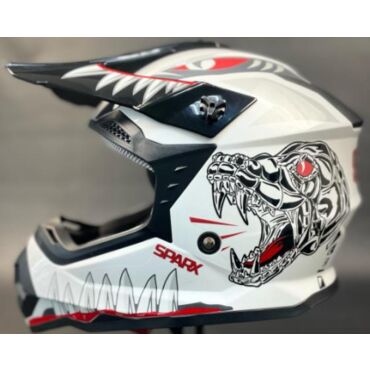 Шлем детский Sparx Jet Monster (WS 905), белый люминесцентный - миниатюра 1