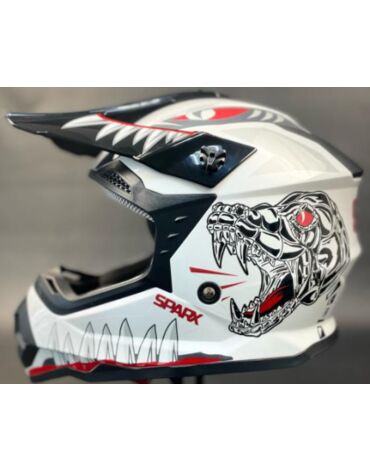 Шлем детский Sparx Jet Monster (WS 905), белый люминесцентный