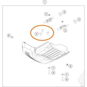 KTM резинка опорная сидение 690 R Duke SM 07 20 ( 75007046010 ) - миниатюра 1