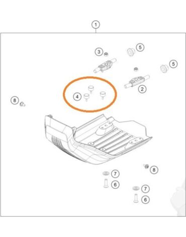 KTM резинка опорная сидение 690 R Duke SM 07 20 ( 75007046010 )