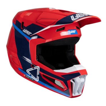 Leatt Шлем подростковый Moto 3.5 Junior Kit Royal 2025 - миниатюра 3