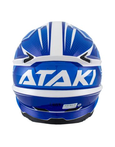 Шлем кроссовый ATAKI JK801A Legacy (синий белый глянцевый)
