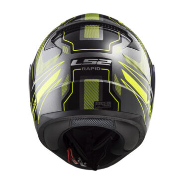 Шлем дорожный LS2 FF353 RAPID CARRERA, black yellow (L, Взрослая  Дорожная) - миниатюра 1