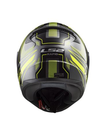 Шлем дорожный LS2 FF353 RAPID CARRERA, black yellow (L, Взрослая  Дорожная)