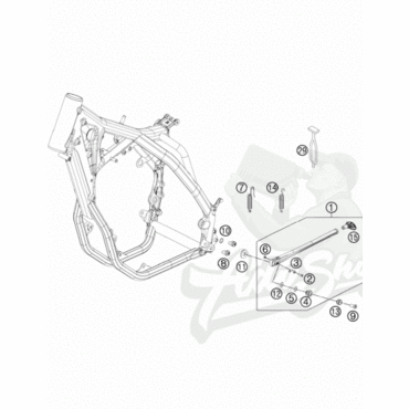 KTM уплотнение втулки подножки EXC ( 0770125015 ) - миниатюра 1
