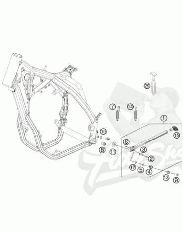 KTM уплотнение втулки подножки EXC ( 0770125015 )