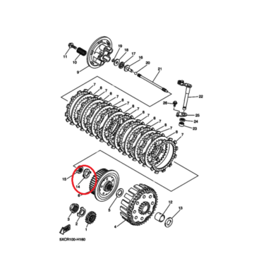 Стопорная шайба YZ125(05 13), original - миниатюра 1