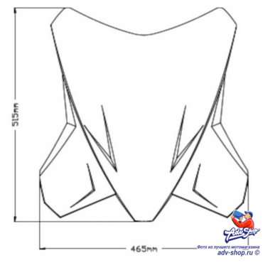 PUIG TOURINGSCREEN стекло туристическое 515 mm KTM 1290 SAR / SAS 21 24 // 10016388 - миниатюра 3
