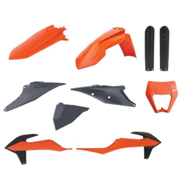POLISPORT ENDURO FULL KIT W mask комплект пластика (оранжевый серый) KTM EXC EXC F ' 20 23 OEM Color ( 91040 ) - миниатюра 1