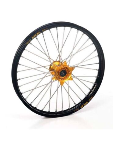 Колесо переднее Haan Wheels KXF250 "21-../KXF450 "19-..Front 21 1.60 Black Rim Gold Hub