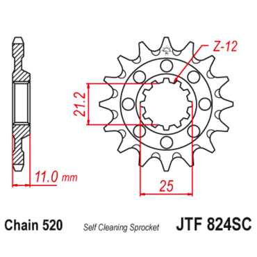 Звезда ведущая JTF824.13SC - миниатюра 1