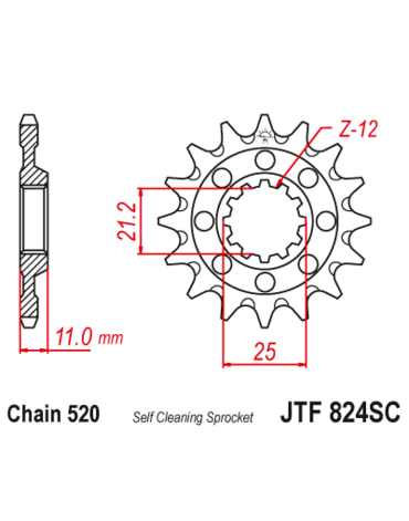 Звезда ведущая JTF824.13SC