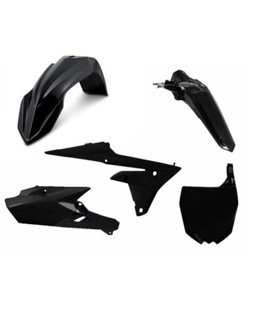 Комплект пластика Yamaha WR250F (2015 2019), WR450F (2016 2018), YZ250FX (2015 2019), YZ450FX (2016 2018), Черный (с передней номерной табличкой)