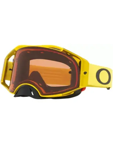 Oakley Очки AirBrake Moto Prizm lens, желтые черные бронзовые